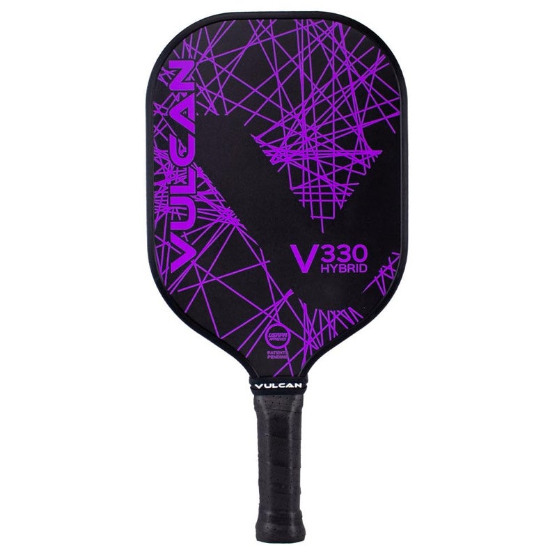 Vulcan | V330 Pickleball Paddle | Hybrid Performance | Polypropylene Core - Graphite Surface | USAP Approved | Purple Lazer - Image 1